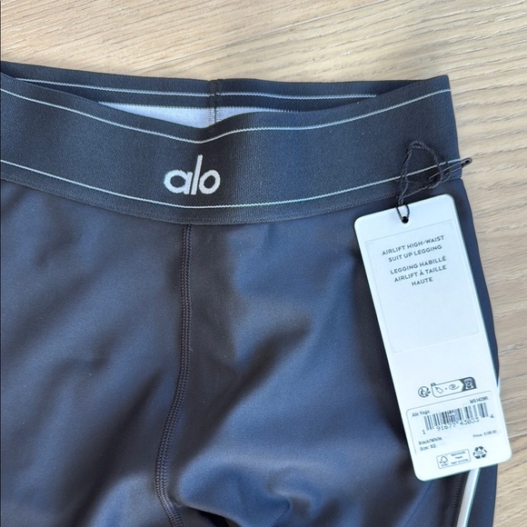 ALO Yoga Gray High-Waist Leggings - Picture 1 of 3
